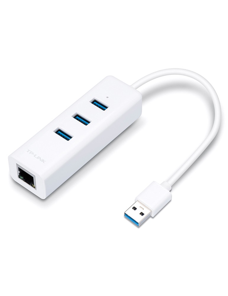 TP-Link USB 3.0-Hub und Gigabit Ethernet Adapter (UE330) [3 USB-Ports, 1000 Mbit/s LAN, Plug and Play]