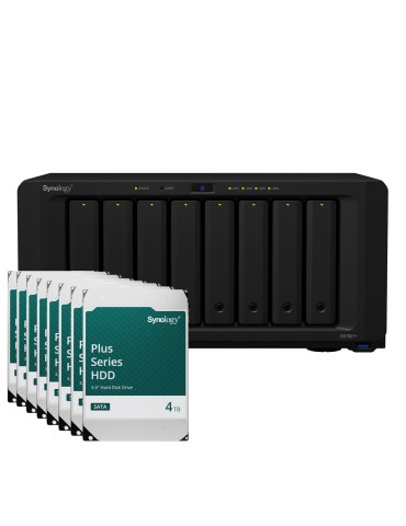 Synology DS1821+ 32TB Plus HDD NAS-Bundle NAS inkl. 8x 4TB Synology Plus HDD 3.5 Zoll SATA Festplatte