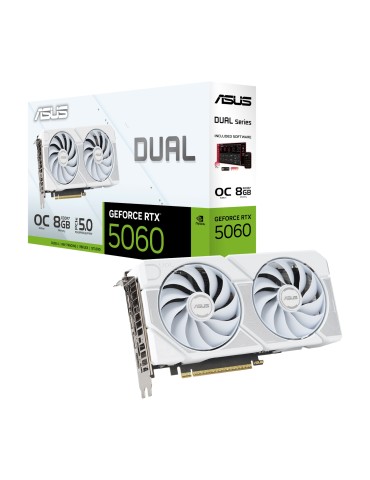 ASUS Dual GeForce RTX 5060 8G OC White - 8GB GDDR7, HDMI, 3x DP