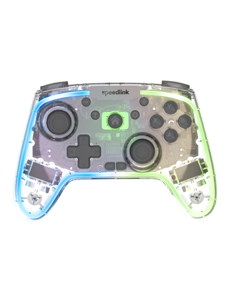 Speedlink RAIT NX RGB Gamepad für PC/Android/Switch OLED/Lite Kabellos/Kabelgebunden, Transparent
