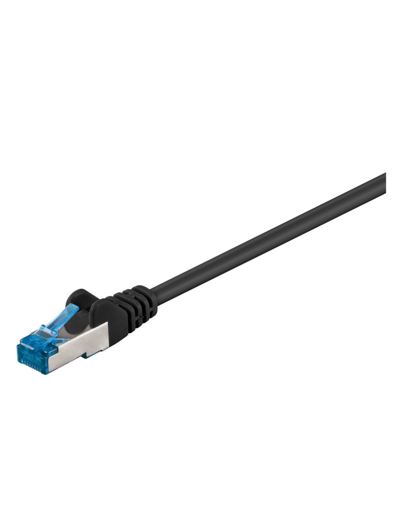 Goobay CAT 6A Patchkabel, S/FTP (PiMF), schwarz 0,25m