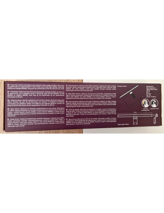 SCREEN BAR LED Monitorlampe – 200 Lumen mit Touch & Farbwechsel