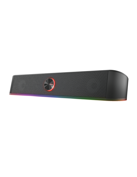TRUST Gaming GXT 619 Thorne RGB Illuminated Soundbar, Stereo-Soundbar mit RGB-Beleuchtung und platzsparendem Design