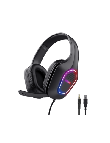 Trust Gaming GXT416 Zirox RGB Headset Leichtes Over-Ear-Gaming-Headset mit mehrfarbiger LED-Beleuchtung