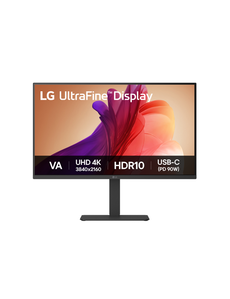 LG 32U720A-B Office Monitor - 4K UHD - 31.5" (80cm) 4K UHD, VA, 60Hz, HDR10, 2x HDMI 2.0, 1x DisplayPort 1.4, 1x USB-C, 2 x USB 