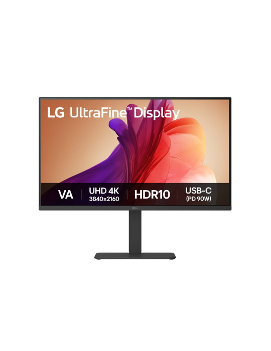 LG 32U720A-B Office Monitor - 4K UHD - 31.5" (80cm) 4K UHD, VA, 60Hz, HDR10, 2x HDMI 2.0, 1x DisplayPort 1.4, 1x USB-C, 2 x USB 