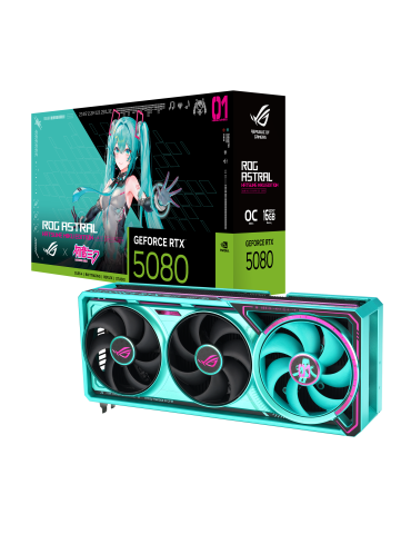 ASUS ROG Astral GeForce RTX 5080 Hatsune Miku Edition - 16GB GDDR7, 2x HDMI, 3x DP