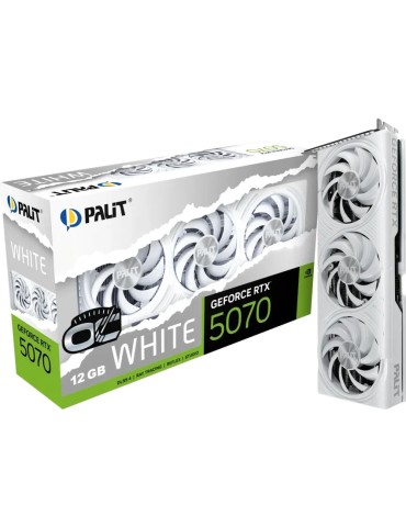 Palit GeForce RTX 5070 White OC - 12GB GDDR7, HDMI, 3x DP