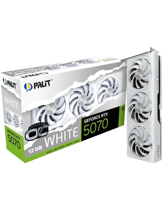 Palit GeForce RTX 5070 White OC - 12GB GDDR7, HDMI, 3x DP