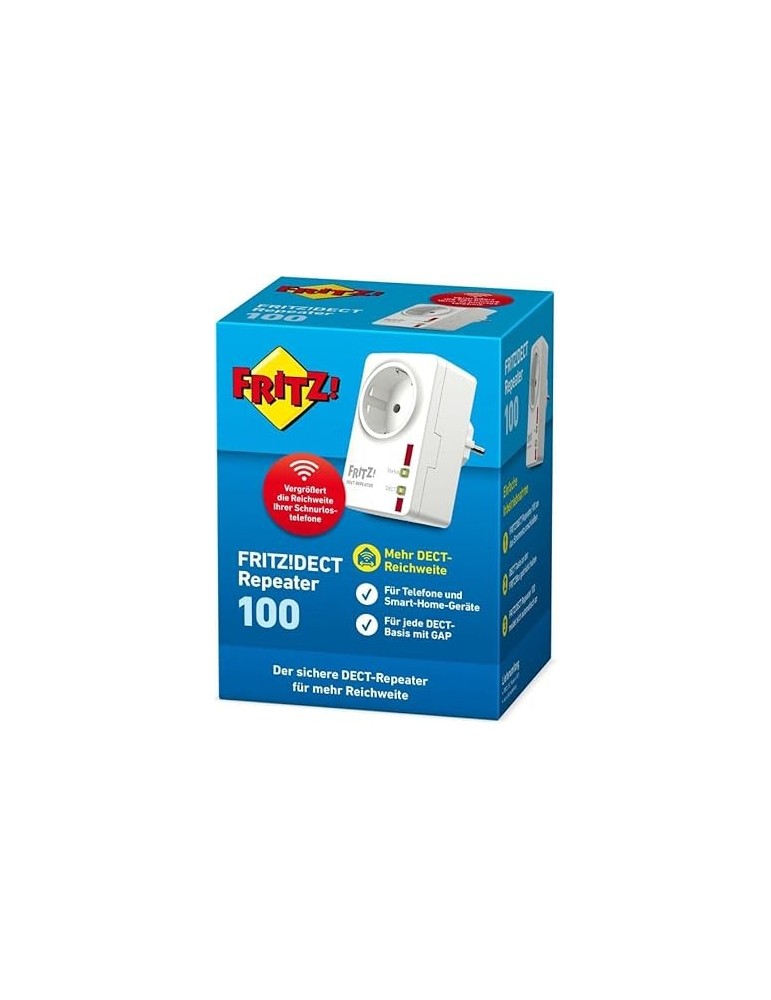 FRITZ!DECT Repeater 100 (Erhöht DECT-Reichweite Telefon & Smart Home Geräte)