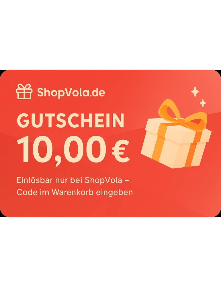 Shopvola Wertgutschein 10 € – Geschenkidee für alle Kategorien