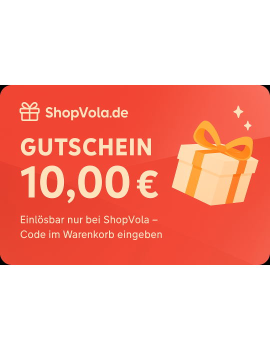 Shopvola Wertgutschein 10 € – Geschenkidee für alle Kategorien