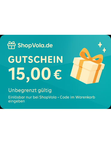 Shopvola Wertgutschein 15 € – Geschenkidee für alle Kategorien
