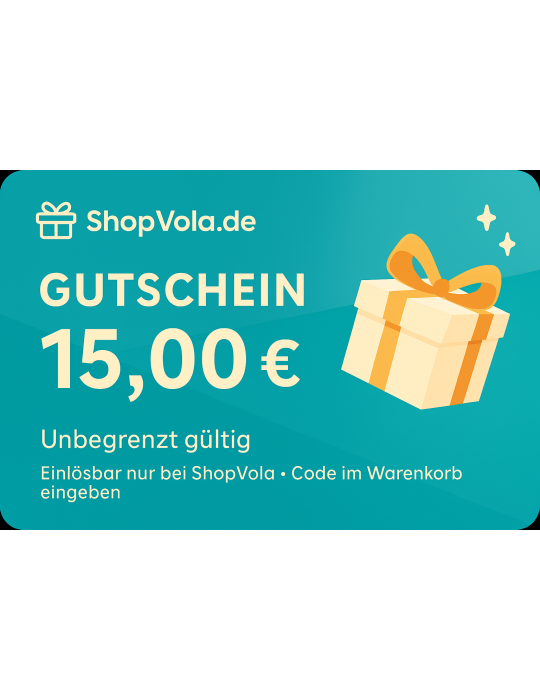 Shopvola Wertgutschein 15 € – Geschenkidee für alle Kategorien