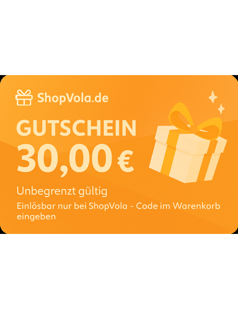 Shopvola Wertgutschein 30 € – Geschenkidee für alle Kategorien