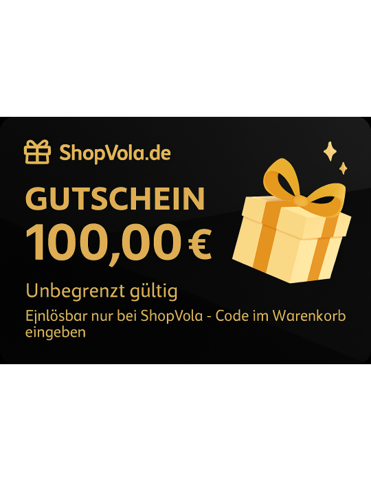 Shopvola Wertgutschein 100 € – Geschenkidee für alle Kategorien