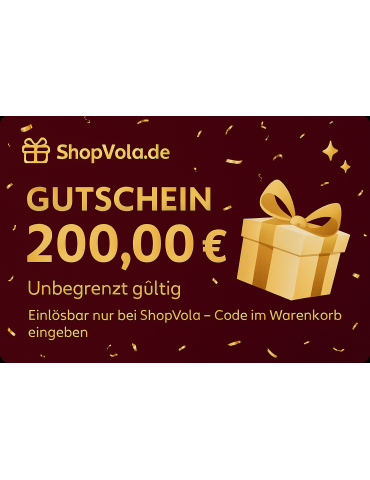 Shopvola Wertgutschein 200 € – Geschenkidee für alle Kategorien