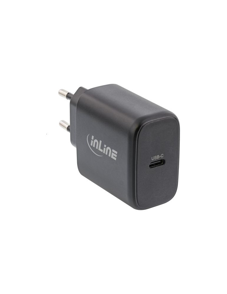 InLine USB PD Netzteil, GaN Ladegerät, Single USB-C Power Delivery, 65W, schwarz