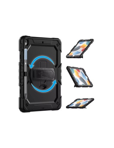 Deqster 360° Tablethülle Rugged Case f. iPad 10.9" (10.Gen.)/A16 Extrem robuste Schutzhülle nach US-Militärstandard (MILSTD 810H