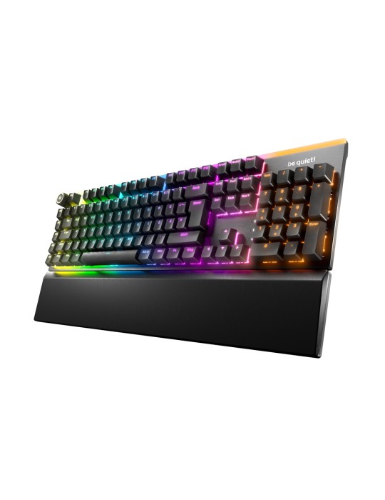 be quiet! Light Mount Silent Tactile Tastatur - Gaming Tastatur mit geschmierten Taktilen Switches, 3 Schicht-Dämmung und 3D Med