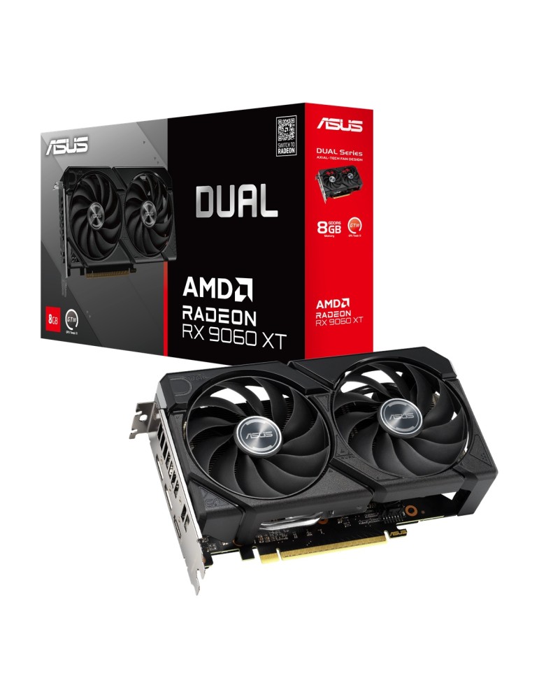 ASUS Dual Radeon RX 9060 XT 8GB Grafikkarte - 8GB GDDR6, HDMI, 3x DP