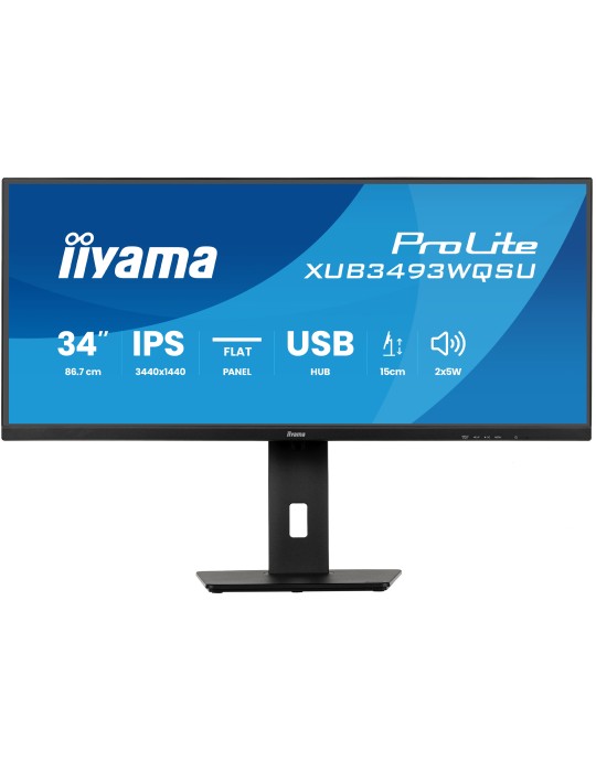 Iiyama ProLite XUB3493WQSU-B6 Business Monitor - Pivot, USB-Hub