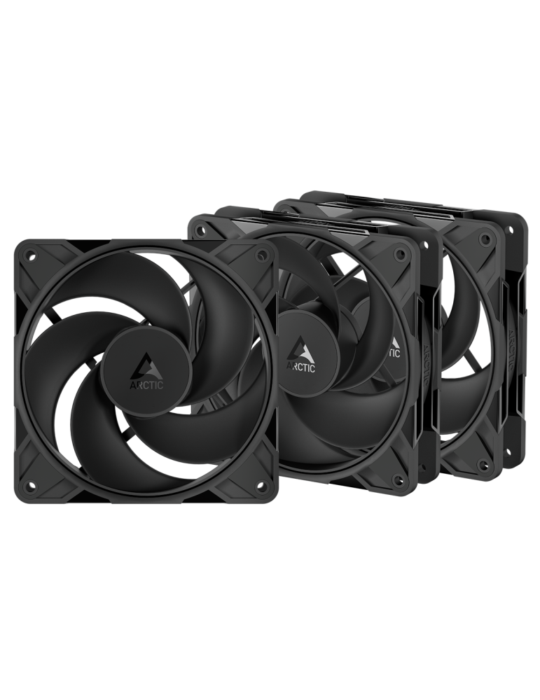 ARCTIC P12 PRO Reverse schwarz 3er-Pack | Gehäuselüfter