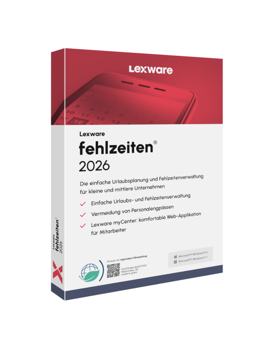 Lexware fehlzeiten 2026 Jahresversion (365-Tage)