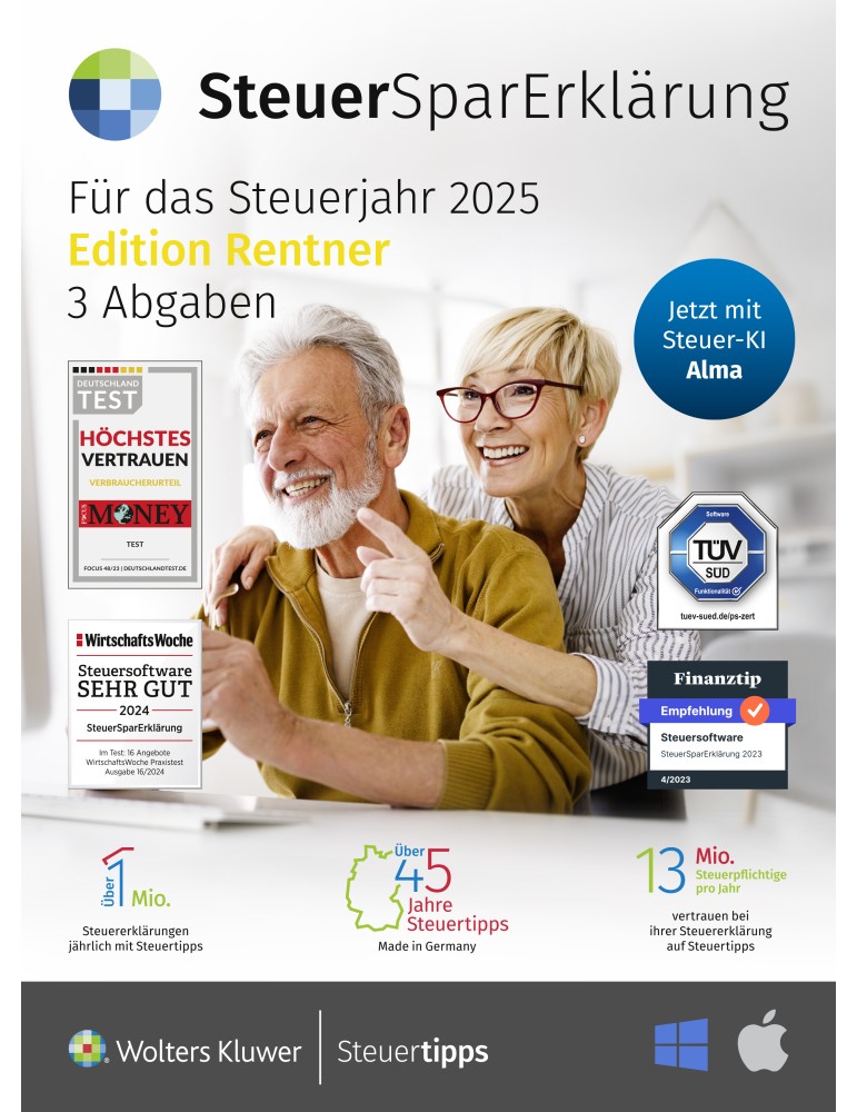 Steuertipps SteuerSparErklärung für Rentner 2026 Steuerjahr 2025