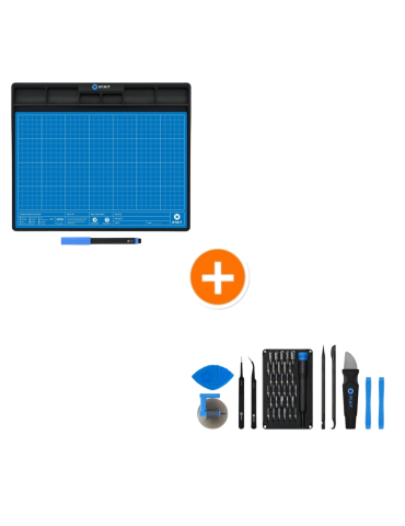 iFixit Pro Tech GO Werkzeugset & iFixit FixMat Magnetplatte  Kompaktes Feinmechanik Werkzeugset für unterwegs
