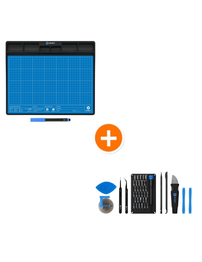 iFixit Pro Tech GO Werkzeugset & iFixit FixMat Magnetplatte  Kompaktes Feinmechanik Werkzeugset für unterwegs