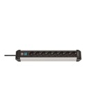 Brennenstuhl Premium-ALU-Line 8fach schwarz *DE* 3m H05VV-F3G1,5 mit Schalter
