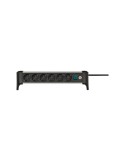Brennenstuhl ALU-Office-Line 6fach schwarz *DE* 3m H05VV-F3G1,5 mit Schalter