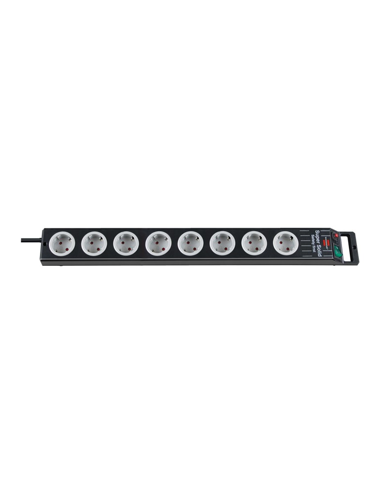 Brennenstuhl Sicherheits-Stedoleiste sw/ligr *DE* 8Fach SuperSolid, 2.5m H05VV-F3G1,5