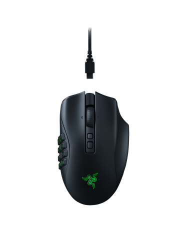 Razer Naga V2 Pro Kabellose MMO-Gaming-Maus - Gaming Maus mit neigbarem HyperScroll Pro-Mausrad und 30K Sensor