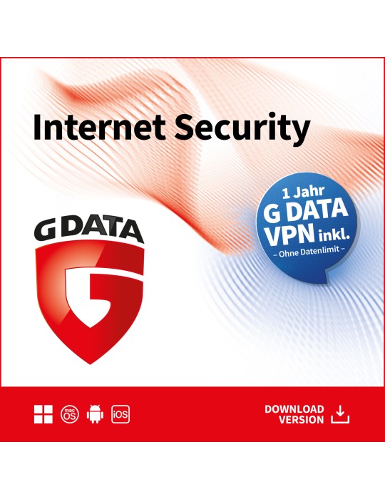 G DATA Internet Security inkl. VPN [3 Geräte - 1 Jahr]