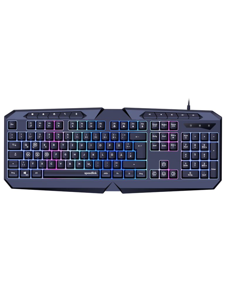 Speedlink LUDICIUM RGB Rainbow Gaming Tastatur, schwarz