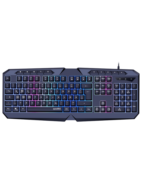 Speedlink LUDICIUM RGB Rainbow Gaming Tastatur, schwarz