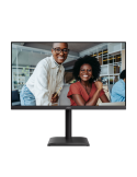 AOC U27E4CV Office Monitor 27 Zoll Ultra HD Monitor, Lautsprecher, höhenverstellbar, drehbar, neigbar