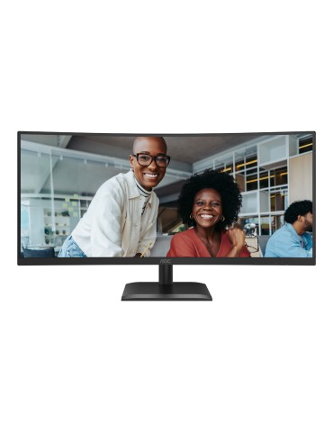 AOC CU34E4CV Curved Office Monitor 34 Zoll WQHD , höhenverstellbar, Lautsprecher, Webcam, schwarz