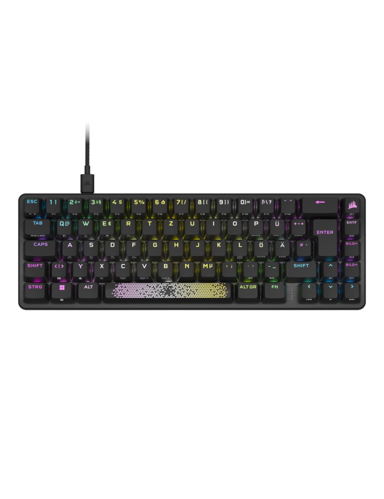 Corsair K65 PRO MINI Gaming Tastatur - 65 % Optisch-mechanische Gaming-Tastatur RGB-LED-Hintergrundbeleuchtung, CORSAIR OPX, Sch