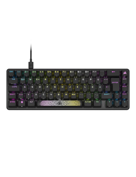 Corsair K65 PRO MINI Gaming Tastatur - 65 % Optisch-mechanische Gaming-Tastatur RGB-LED-Hintergrundbeleuchtung, CORSAIR OPX, Sch