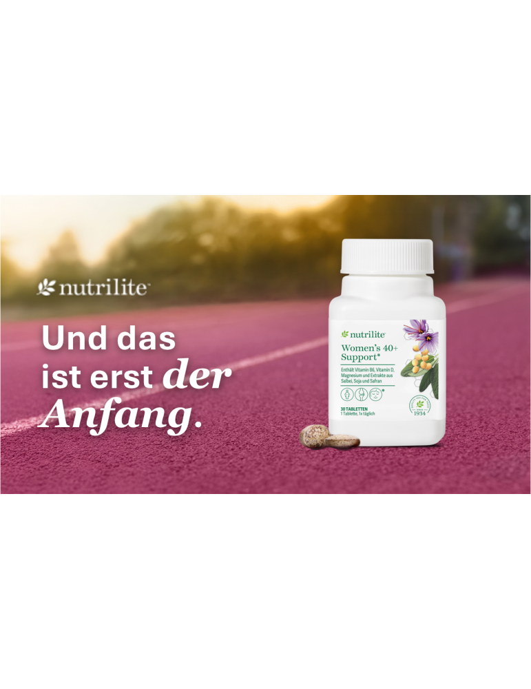 Nutrilite™ Women’s 40+ – Pflanzliche Unterstützung für Frauen ab 40 | Wechseljahre & Wohlbefinden