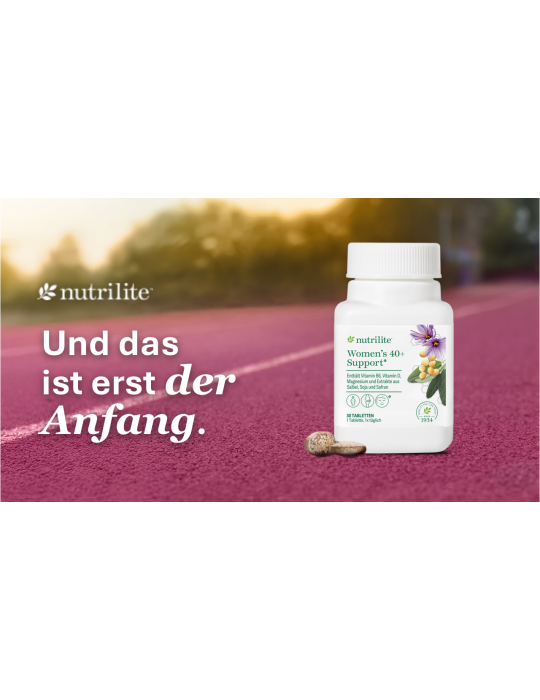 Nutrilite™ Women’s 40+ – Pflanzliche Unterstützung für Frauen ab 40 | Wechseljahre & Wohlbefinden