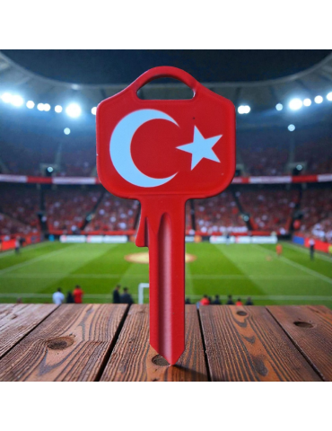 Schlüsselrohling Türkei – Fanartikel mit Halbmond & Stern