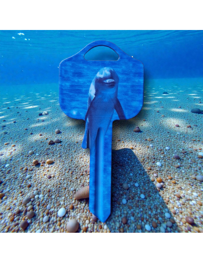 Schlüsselrohling Delfin – Ozeanwelt Design mit Tiermotiv