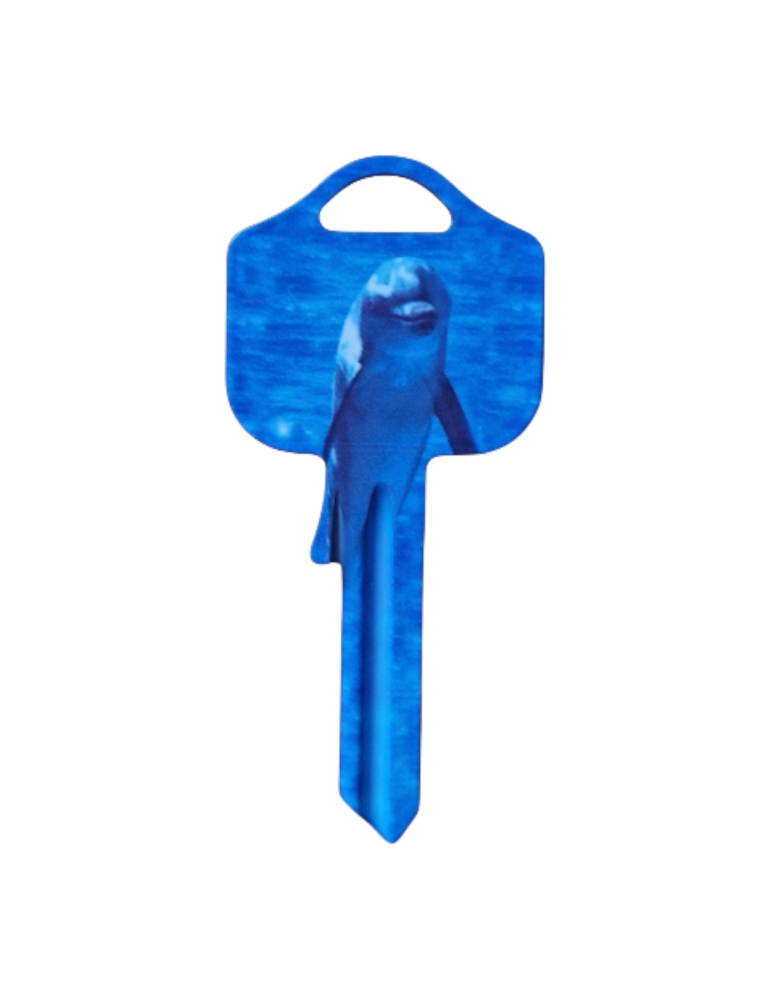 Schlüsselrohling Delfin – Ozeanwelt Design mit Tiermotiv