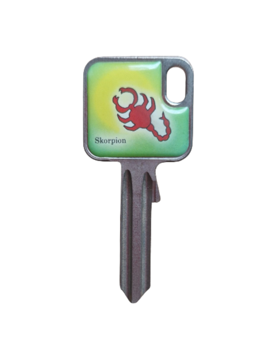 Schlüsselrohling Sternzeichen Skorpion – kraftvolles Design