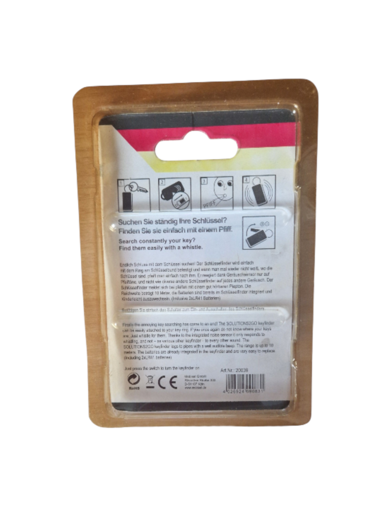 Schlüsselfinder „PFIFFE“ – reagiert auf Pfiffe, sofort finden!