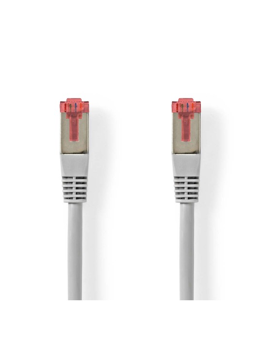 Nedis Cat 6 Kabel | RJ45 Stecker | RJ45 Stecker | S/FTP | 2.0 m | rund | ABS / PVC | Grau | Aufhänger